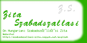 zita szabadszallasi business card